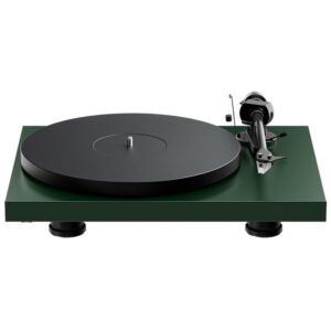 Giradischi Pro-Ject DEBUT EVO 2 con base verde opaco e piatto nero