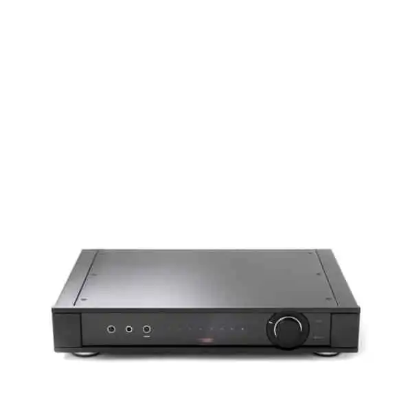 Amplificatore integrato Rega ELICIT MK5 con pannello frontale nero e manopola di controllo