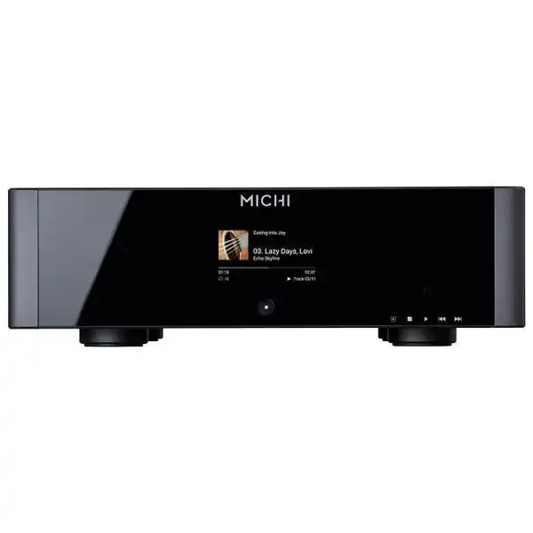 Lettore CD Rotel Michi Q5 con display centrale e pulsanti di controllo