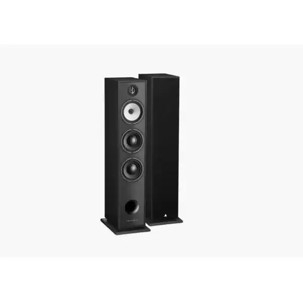 Diffusori da pavimento Triangle BOREA BR08 con tre altoparlanti visibili e finitura nera