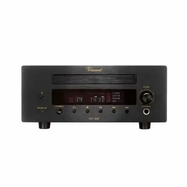 Lettore CD Vincent CD-200 con pannello frontale nero e controlli audio