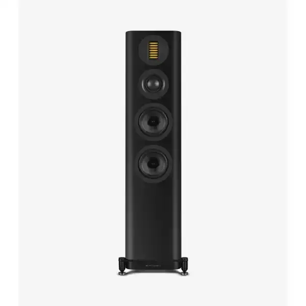 Diffusore da pavimento Wharfedale EVO 5.3 con tre altoparlanti e griglia frontale