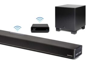 Soundbar e subwoofer wireless con trasmettitore