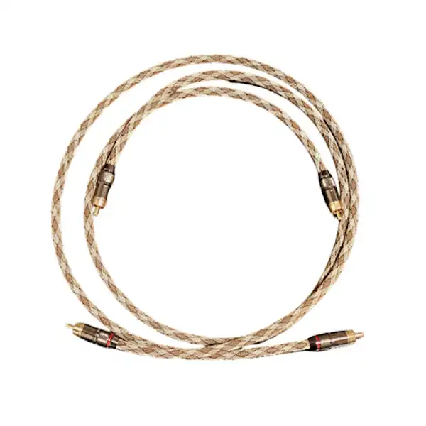 Cavo interconnessione Armonia by Hidiamond con connettori dorati e rivestimento intrecciato