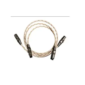 Cavo interconnessione XLR con connettori neri e guaina intrecciata