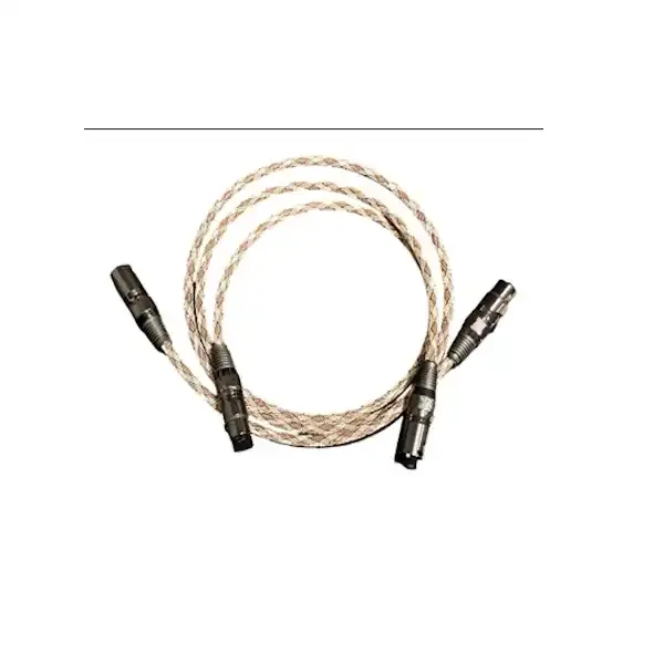 Cavo interconnessione XLR con connettori neri e guaina intrecciata