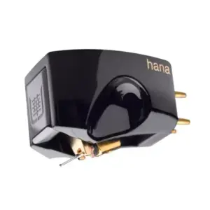 Testina nera Hana Umami Black con dettagli dorati e attacco per giradischi