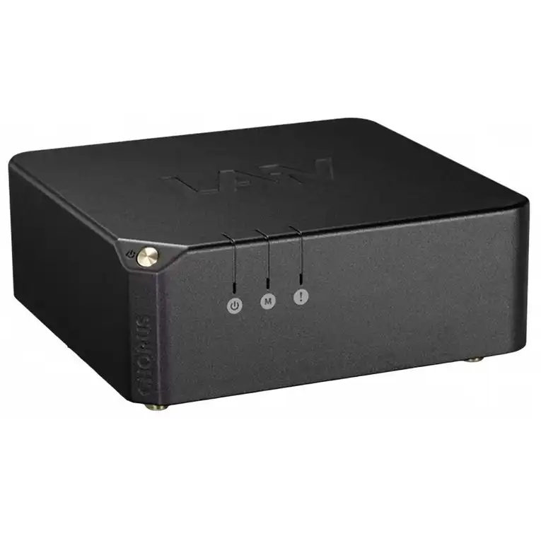 Amplificatore LAiV Crescendo CHORUS con finitura nera e indicatori luminosi frontali