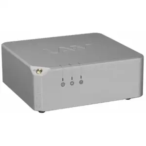 Amplificatore LAiV Crescendo CHORUS in finitura argento con indicatori luminosi sulla parte superiore