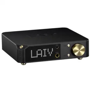 DAC LAiV Crescendo VERSE R2R con manopola dorata e display luminoso