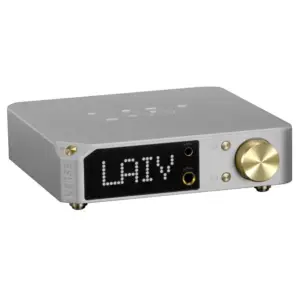 DAC LAiV Crescendo VERSE R2R con display luminoso e manopola dorata