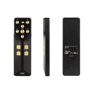 Telecomando del DAC LAiV Harmony 2 R-2R con pulsanti dorati e design elegante