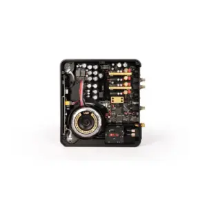 Interno del DAC LAiV Harmony R2R con componenti elettronici e circuiti visibili