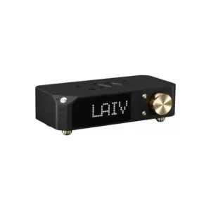 DAC compatto con display e manopola dorata